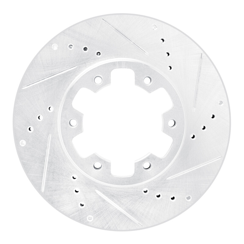 Nissan NV350 UrVan Brake Rotor (1) - Front Right - R1 Concepts - Drilled & Slotted - Silver - `02-`24